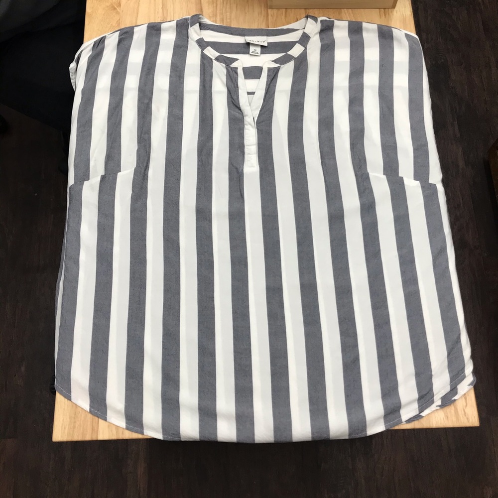 Ava & Viv striped sleeveless blouse